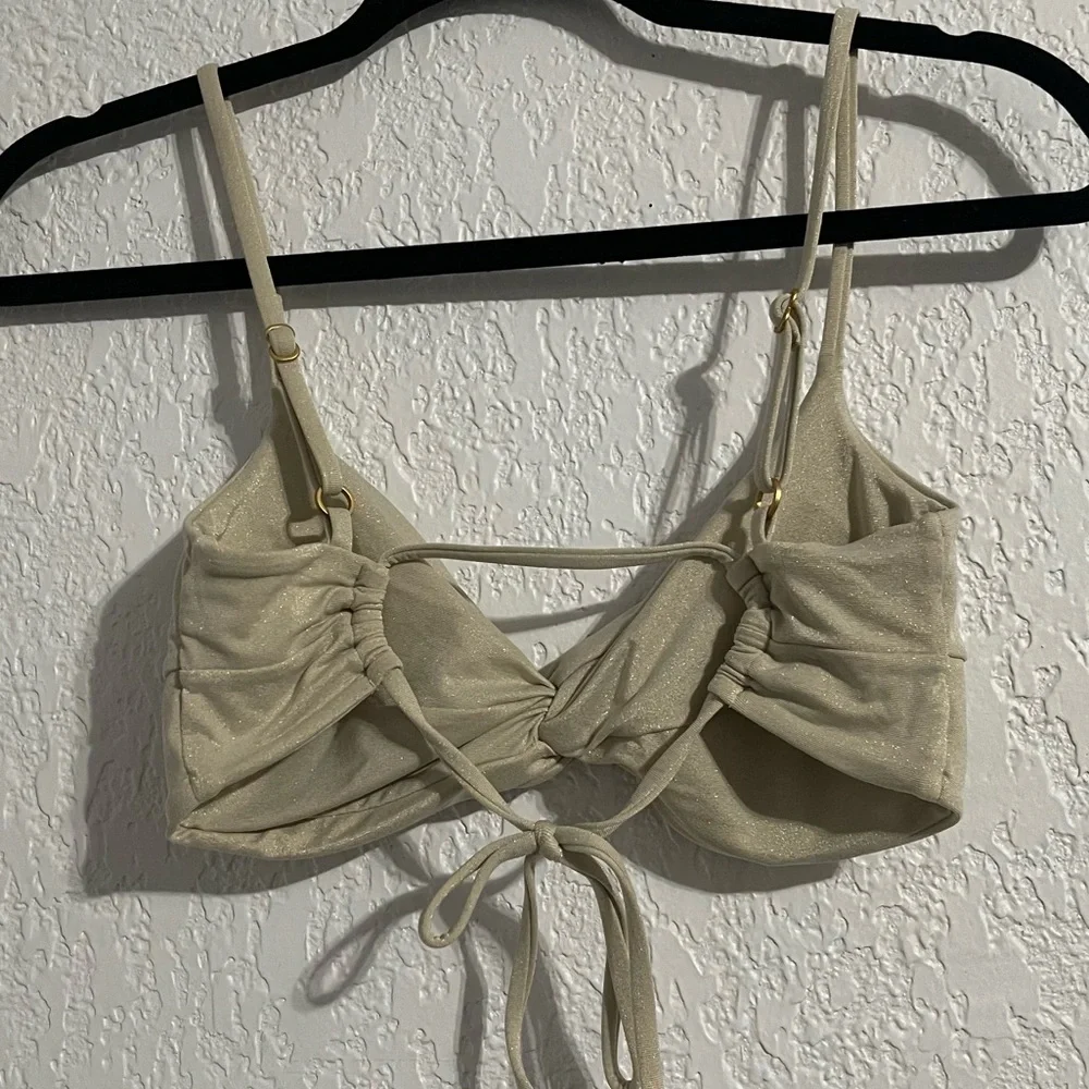 L*Space Ringo Shimmer Swim Top Size M